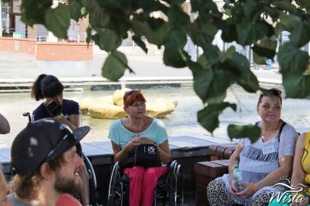 Burmistrz Wisły z uczestnikami warsztatów